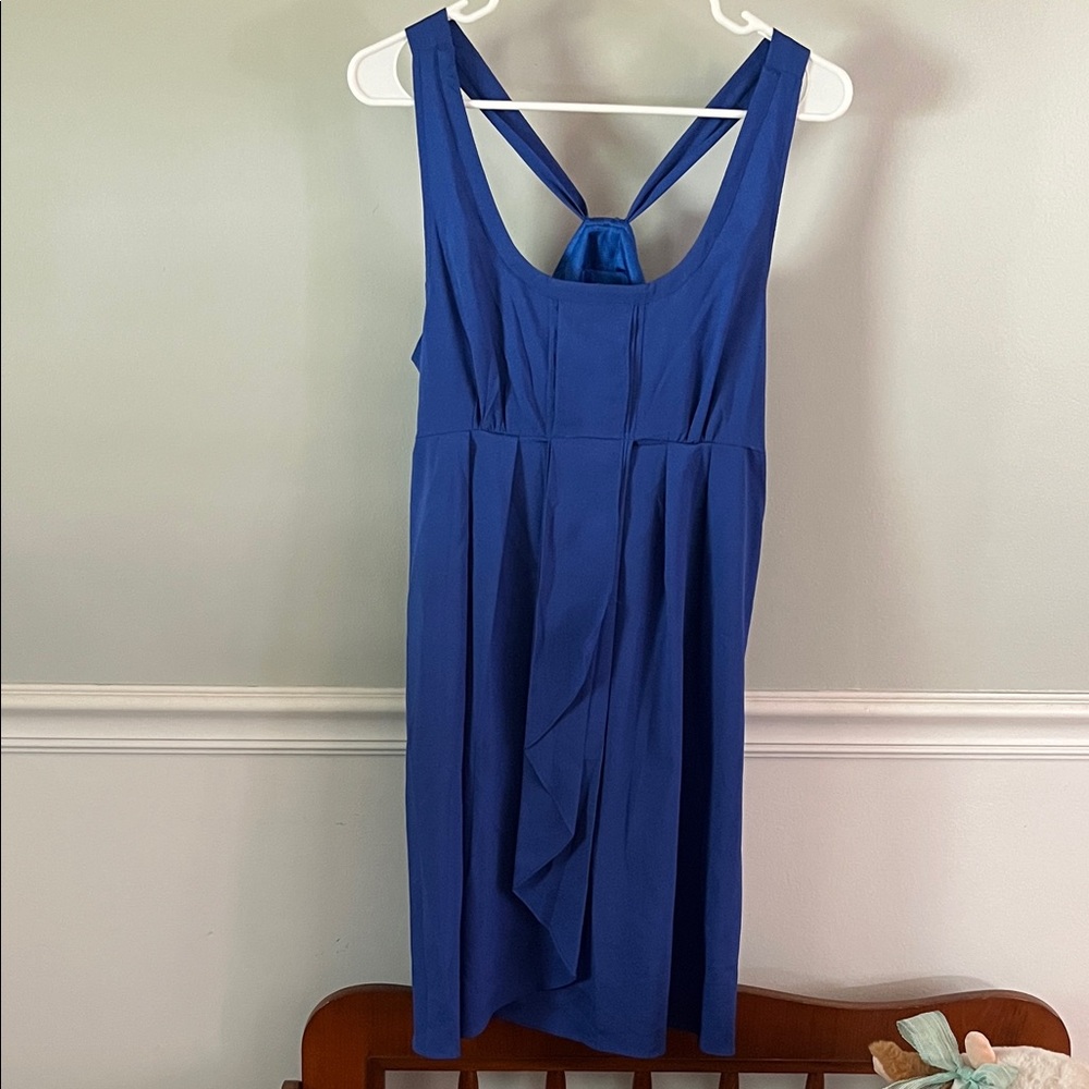 Elegant Backless Blue Dress